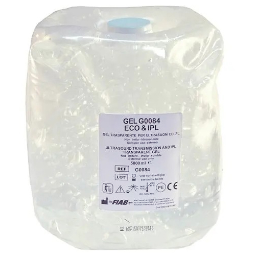 gel trasparente per ultrasuoni e luce pulsata g0084 in sacca da 5