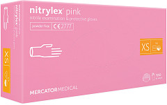 guanti monouso in nitrile senza polvere n pink emnp 100 pz - RAM Apparecchi  Medicali